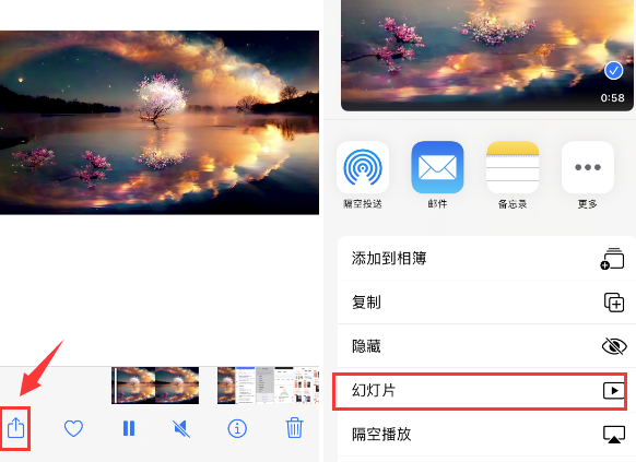 绿园苹果14维修店分享iPhone14相册视频如何循环播放 