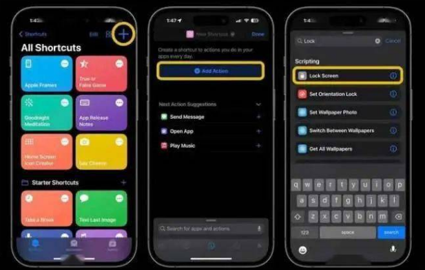 绿园苹果14锁屏维修店分享iPhone14升级iOS16.4后如何创建锁屏快捷方式 