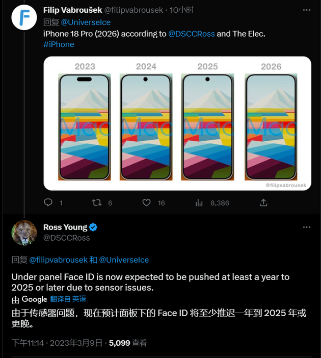 绿园苹果手机维修分享:屏下Face ID有什么优势？iPhone何时会有屏下Face ID？ 